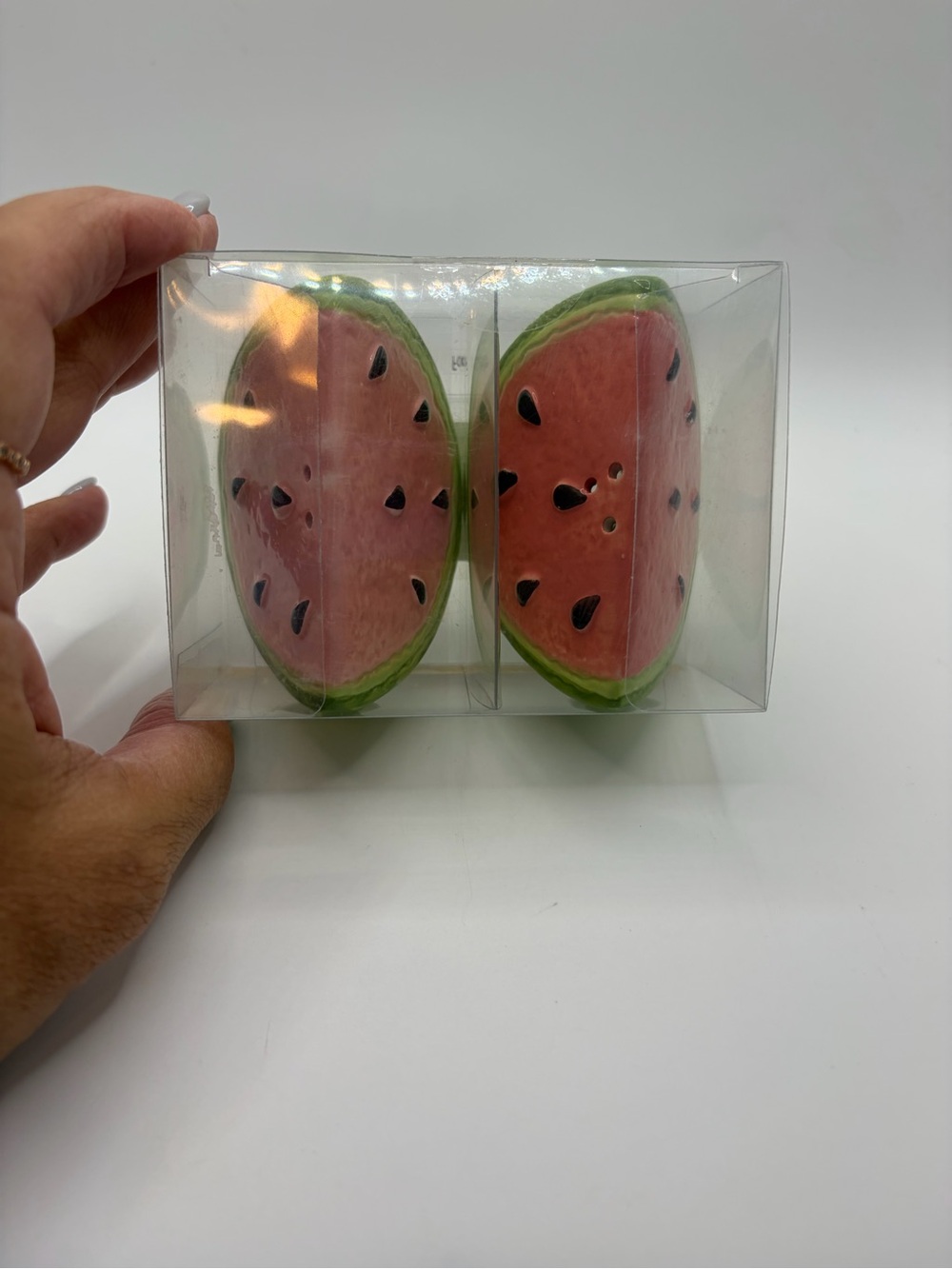 Tag Salt & Pepper Shakers - Green Watermelon Design